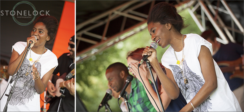 A band performs on the main stage at the South Norwood Community Festival 2014