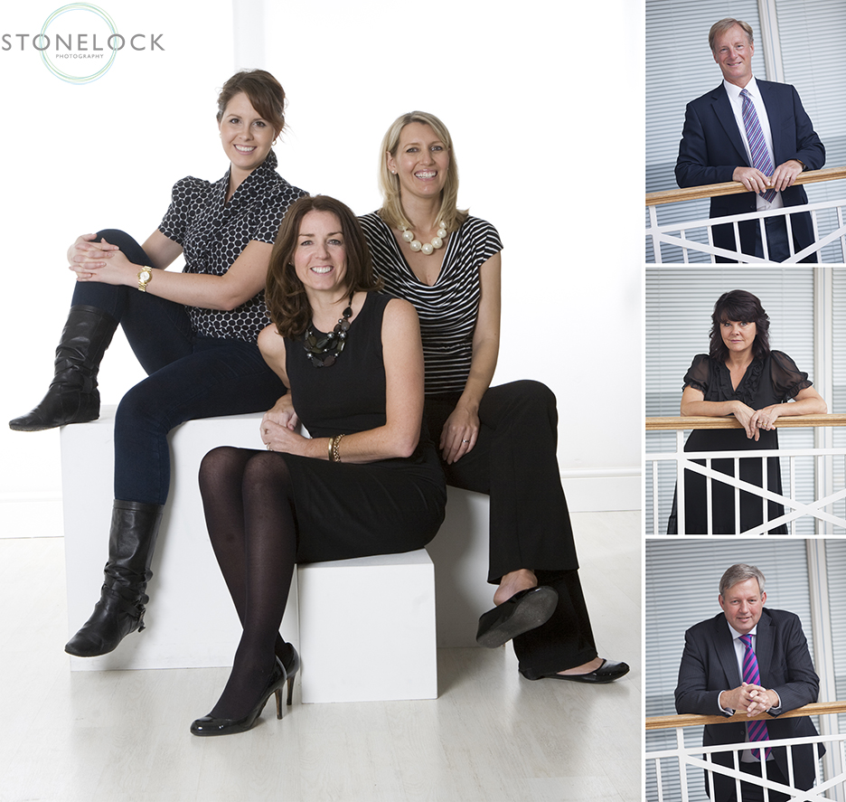 A Professional business photo shoot with a group of people