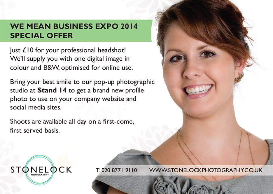 We Mean Business Expo pop up studio with Stonelock Photography