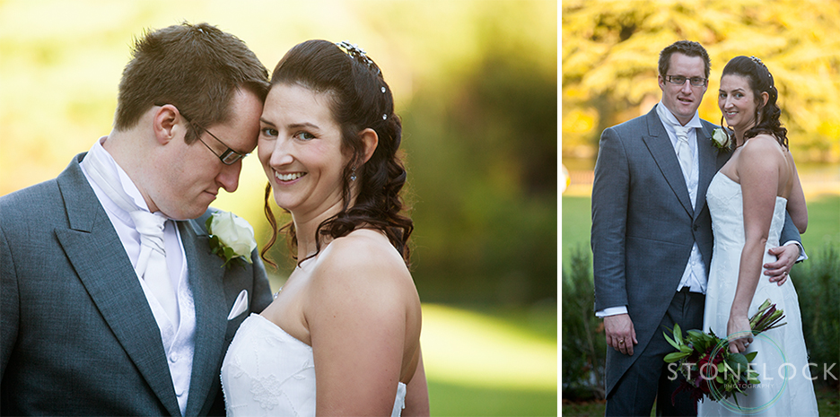 Autumn wedding photos of a Bride and Groom at Bourne Hall in Ewell, Surrey