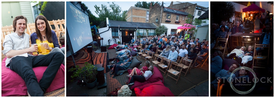 The Electric Palace Open Air Cinema in Coopers Yard as part of the Crystal Palace Overground Festival