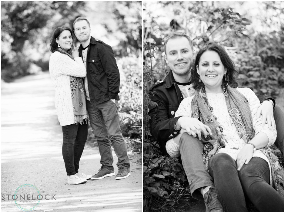 Engagement photo shoot along the Parkland Walk in North London