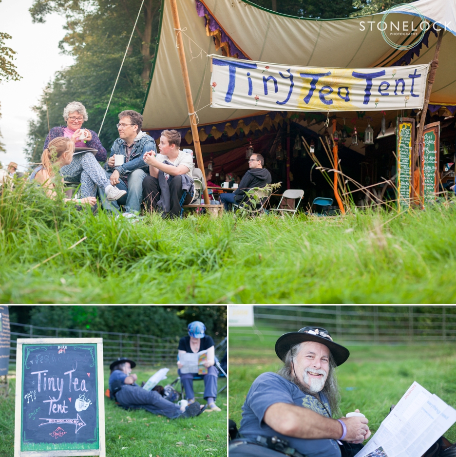 Tiny Tea Tent at Greenbelt Festival 2015 at Boughton House in Northamptonshire