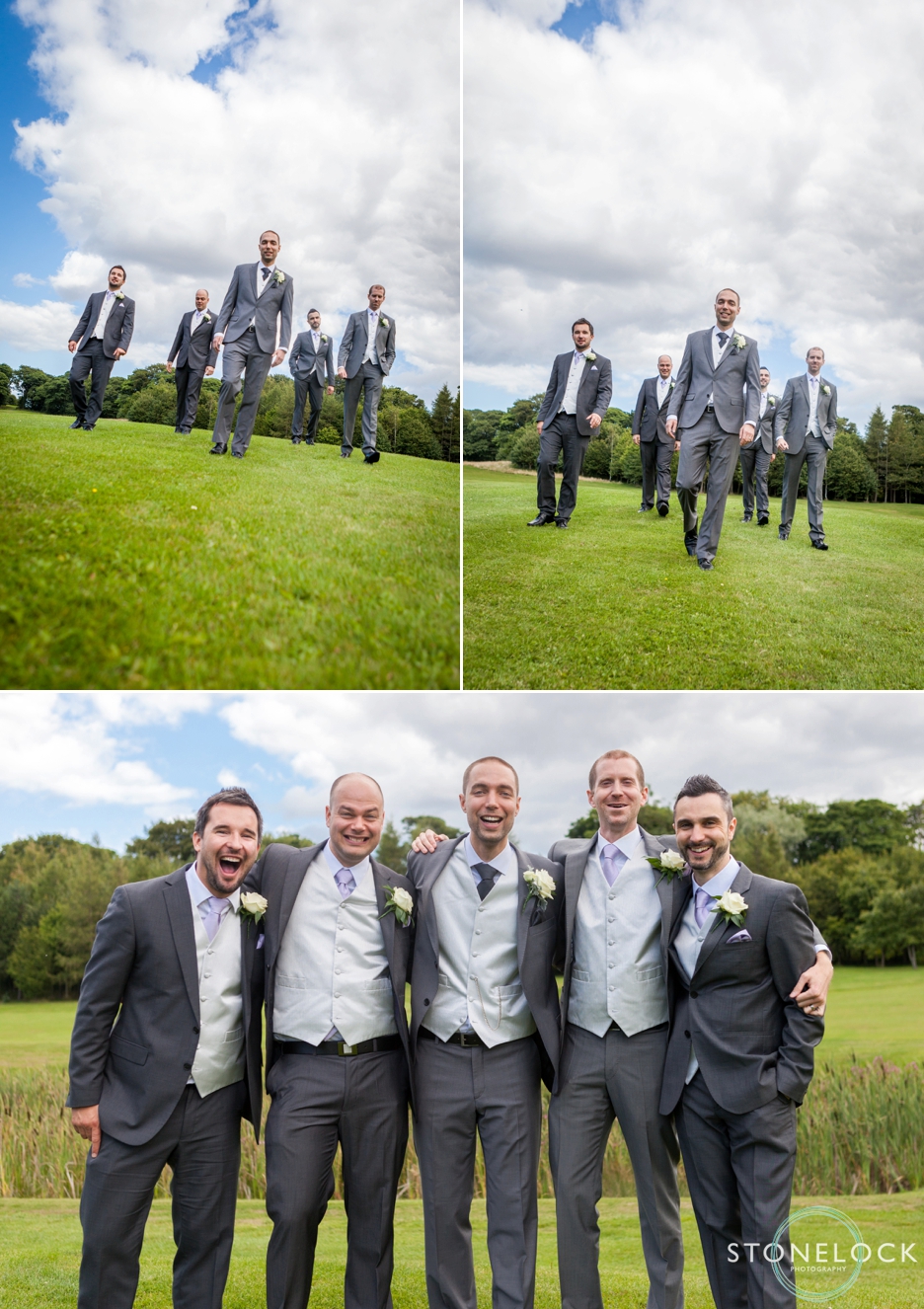 The groom and his groomsmen before the wedding