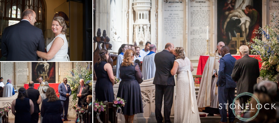 The wedding ceremony at St Luke's Church on Sydney Street, London
