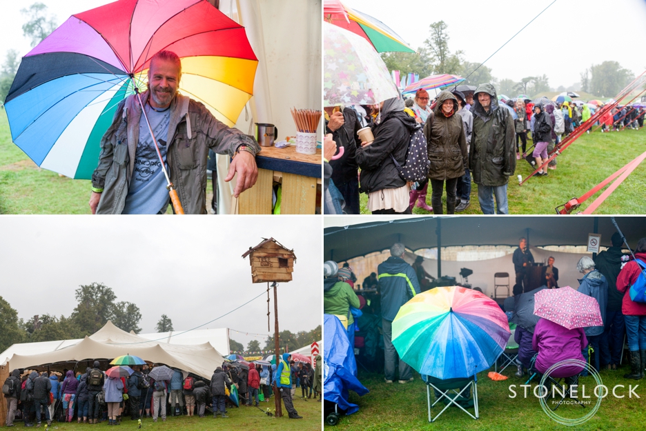 A Rainy Day at Greenbelt Festival 2015 at Boughton House in Northamptonshire