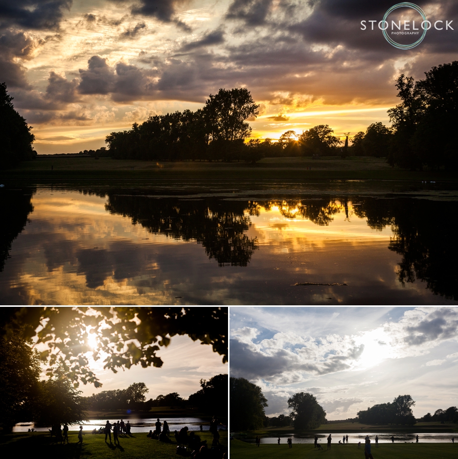 The sun sets on Greenbelt Festival 2015 at Boughton House in Northamptonshire