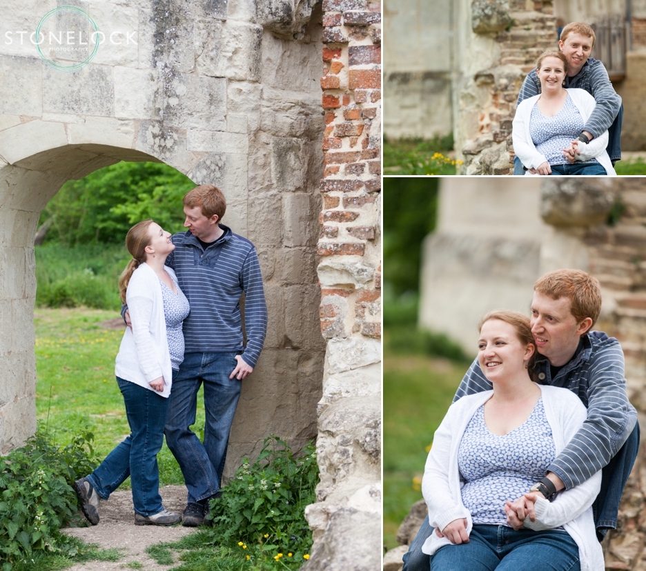 A Folly in the countryside during a Cambridgeshire engagement wedding shoot