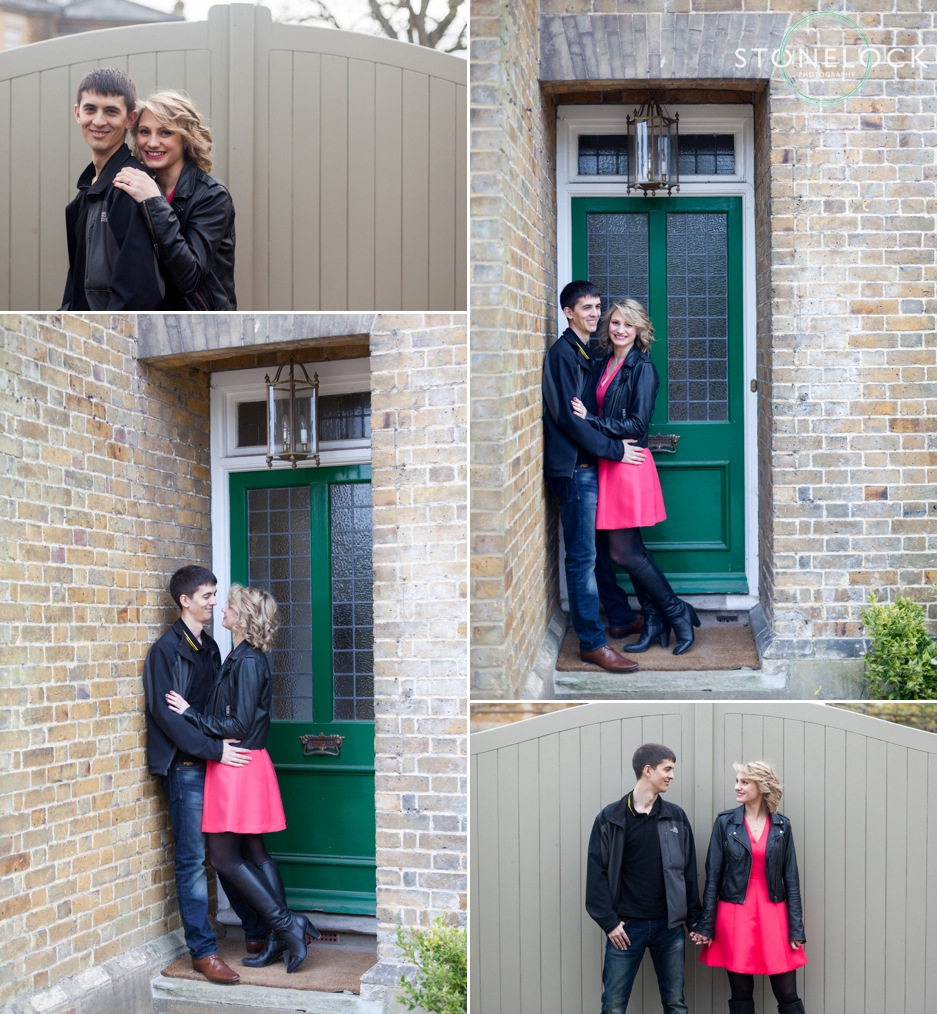 An engagement photo shoot at home in Woking Surrey