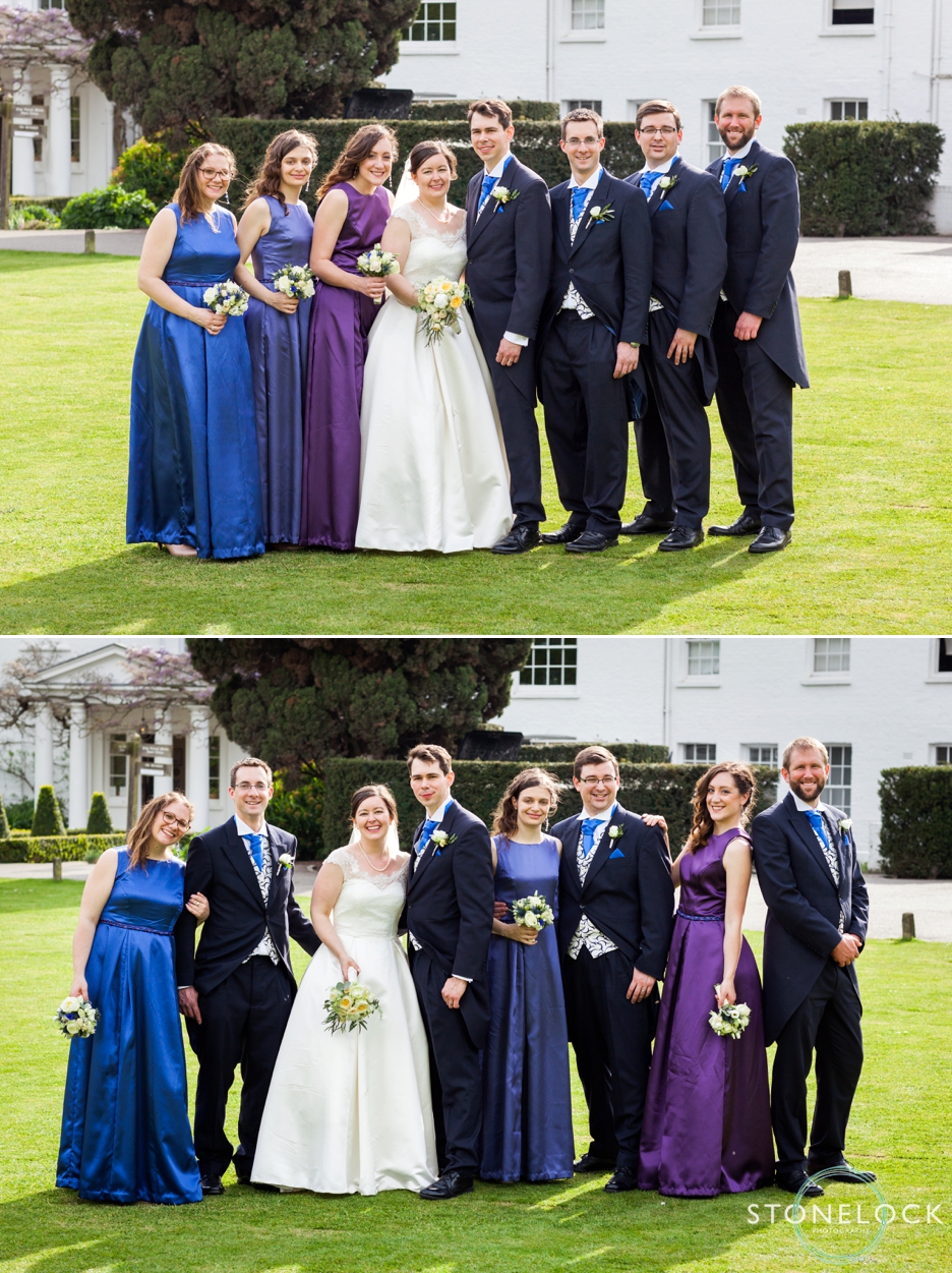The bridal party photographs at Pembroke Lodge in Richmond Park, London, wedding photography