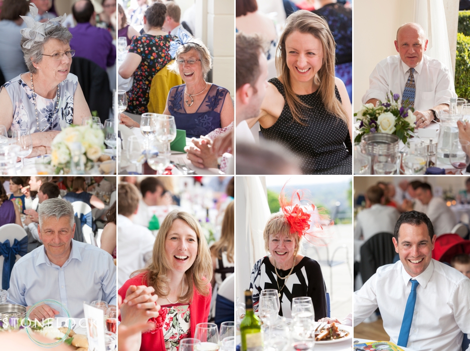 Wedding guests at Pembroke Lodge in Richmond Park, London, wedding photography