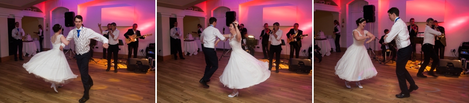 The Bride & Groom dancing at a wedding at Pembroke Lodge in Richmond Park, wedding photography