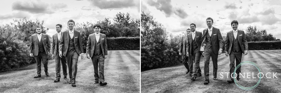 The Groom and his groomsmen at Bassmead Manor Barns in Cambridgeshire