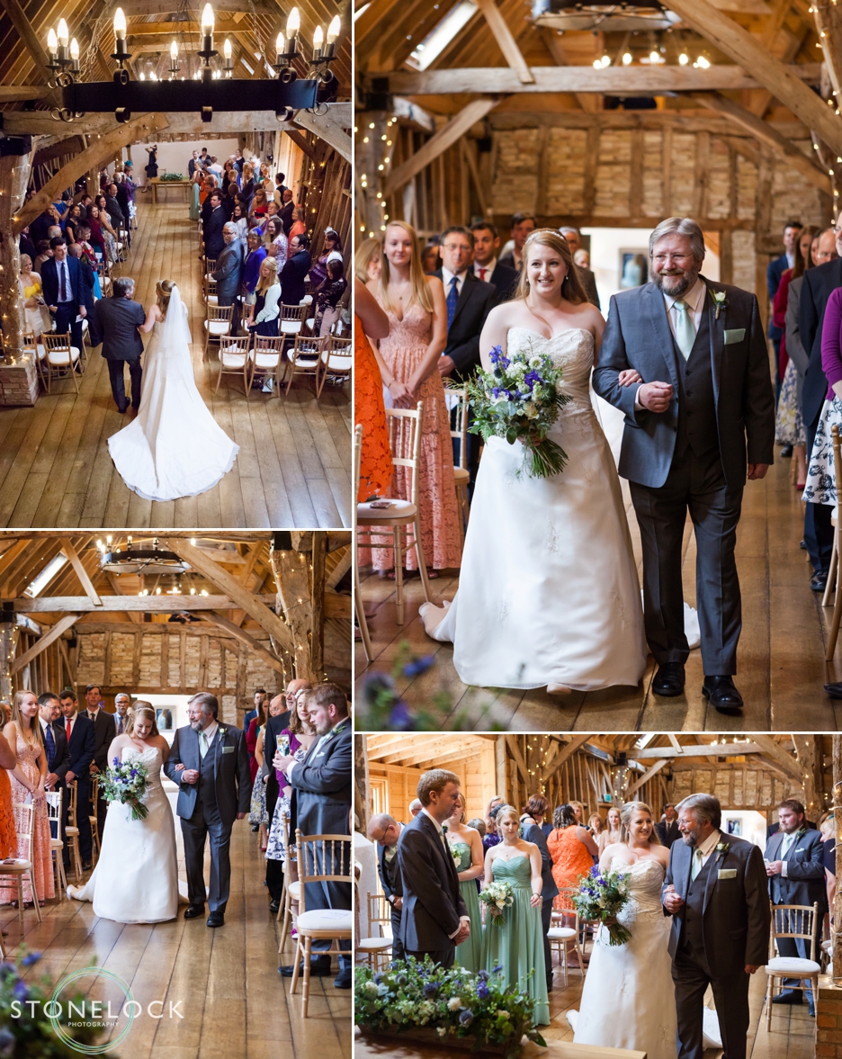 The wedding ceremony at Bassmead Manor Barns in Cambridgeshire