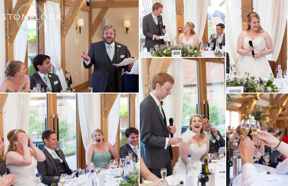 The speeches at a wedding at Bassmead Manor Barns in Cambridgeshire