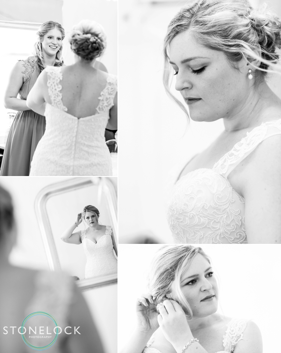 The bride gets ready for her wedding