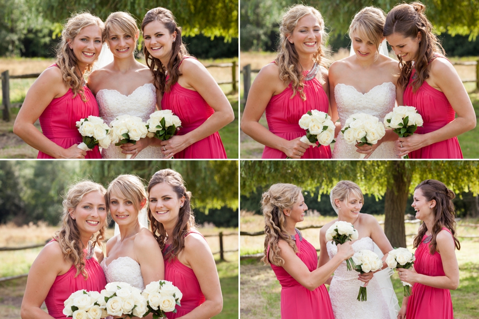 Wedding Photography in Surrey, bridal party with bridesmaids & best man portraits