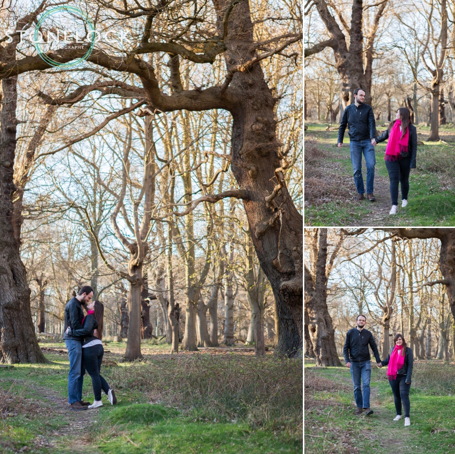 Richmond Park, London, Spring engagement shoot