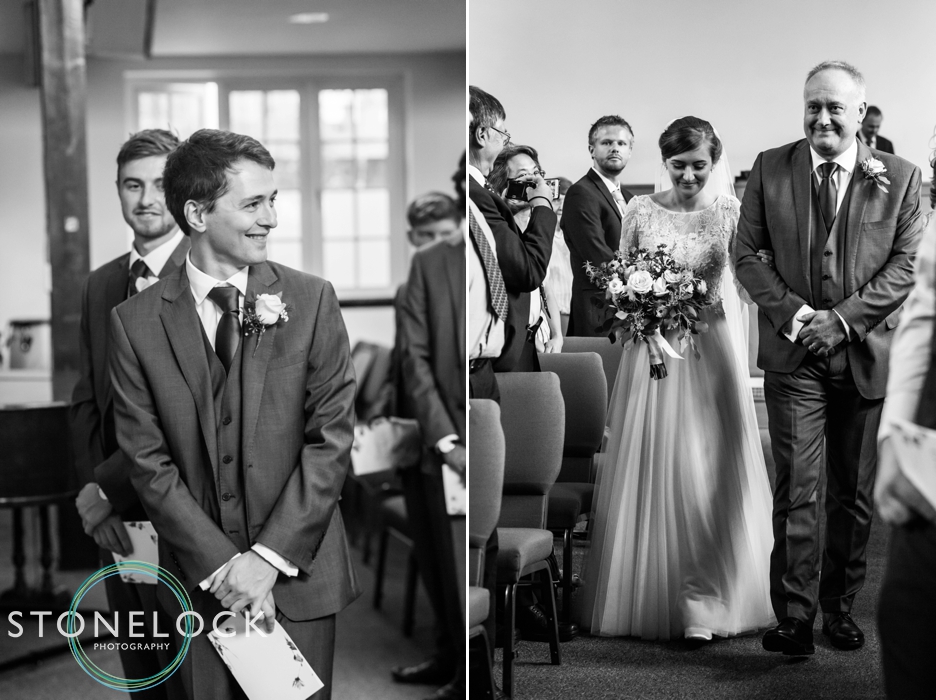 Wedding ceremony at Enfield Baptist Church, London