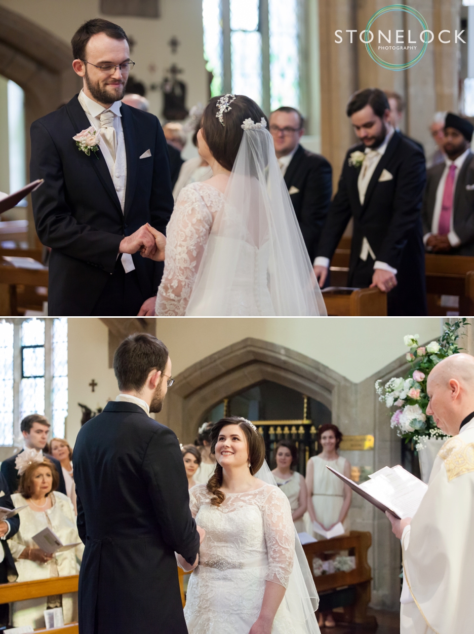 Wedding photography at St Georges Church in Wembley, London, the ceremony