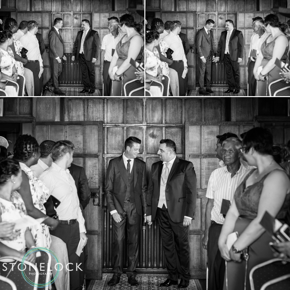 Wedding ceremony photography at Lympne Castle, Kent.