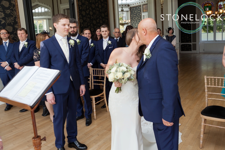 Wedding ceremony at Nonsuch Mansions, Cheam, Surrey. Wedding Photography.