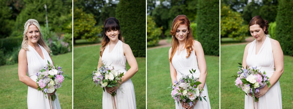 Wedding photography at Ridge Farm Studios, Dorking, Surrey. The bridesmaids.