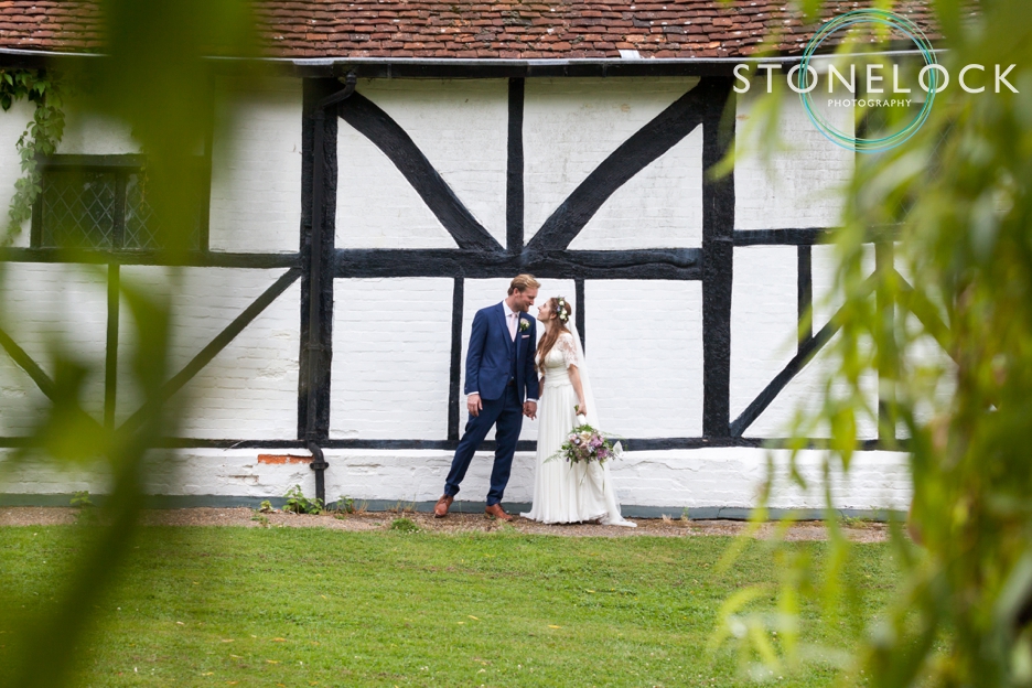 Wedding photography at Ridge Farm Studios, Dorking, Surrey, the bride & groom